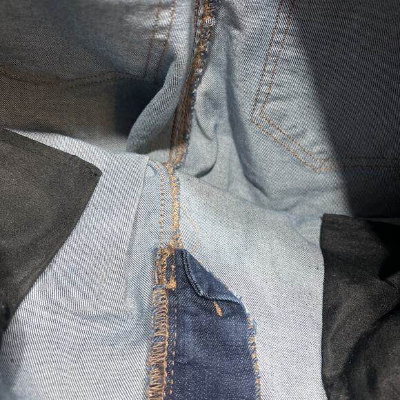 Wax Jeans Paint Splatter Skinny Overalls Blue Womens Size Small - Picture 10 of 16